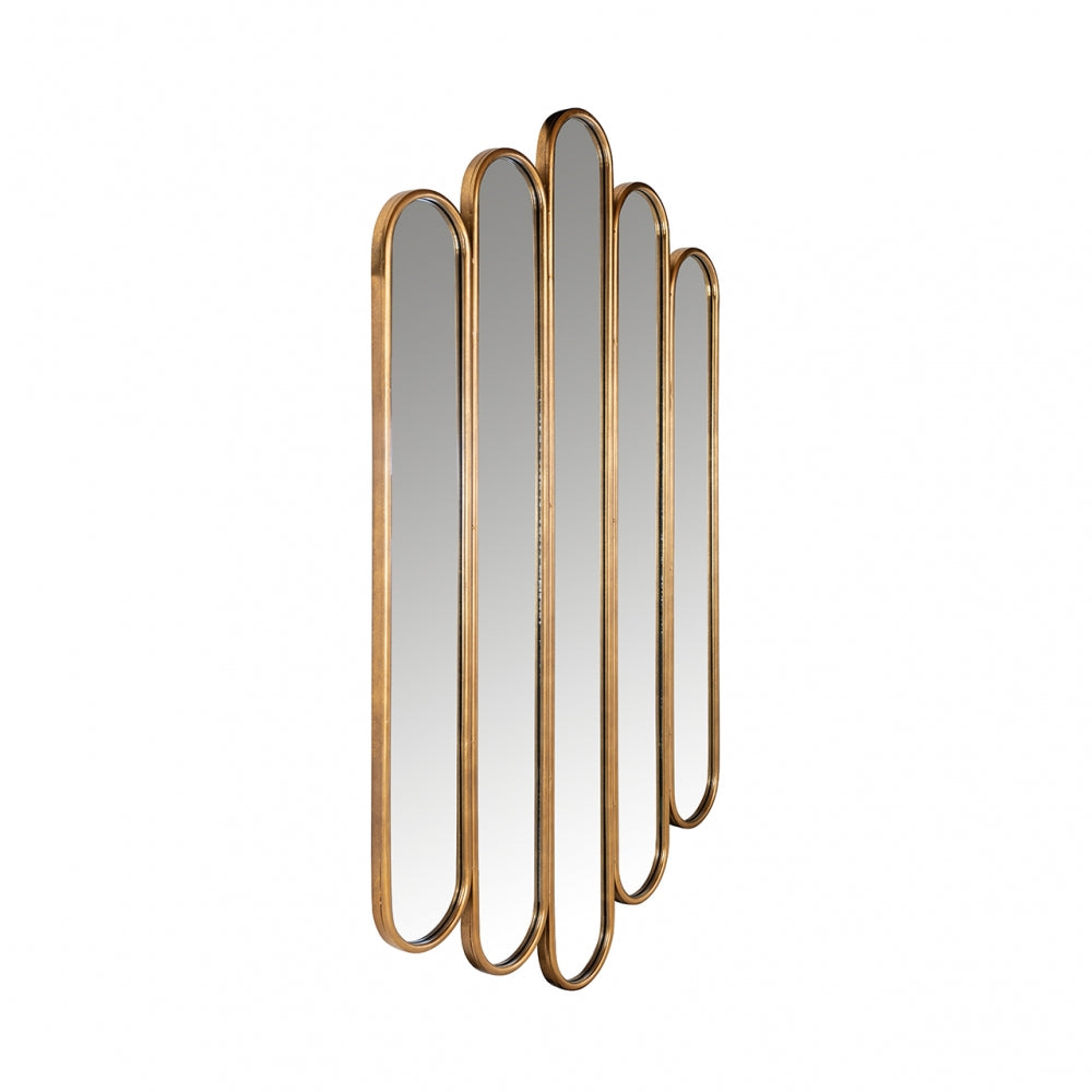 Oglinda Asimetrica cu rama din Metal Auriu H160xL100cm Chelsey Richmond Interiors