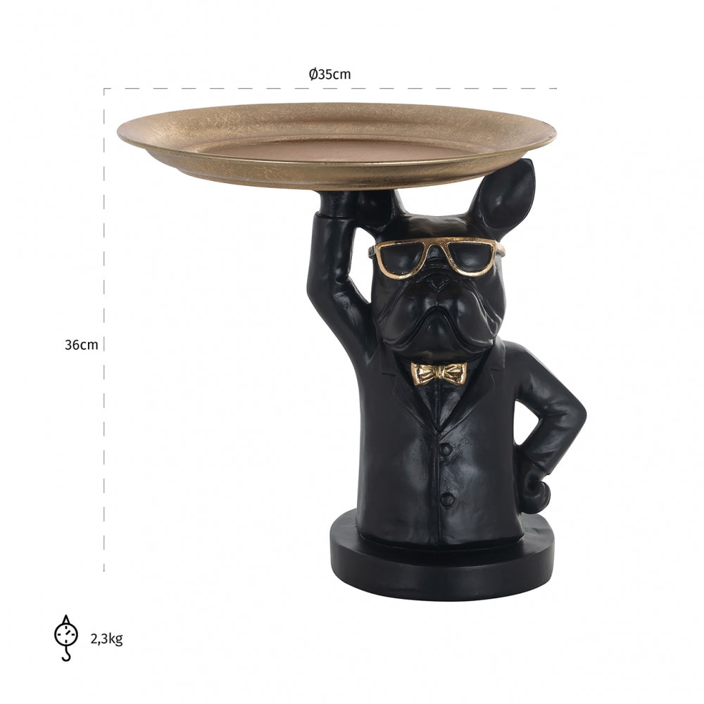 Tava decorativa din Polirasina Negru H36xLcm Sonny Richmond Interiors