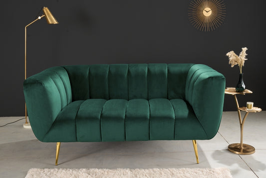 Canapea fixa tapitata cu Catifea Verde L165cm Noblesse