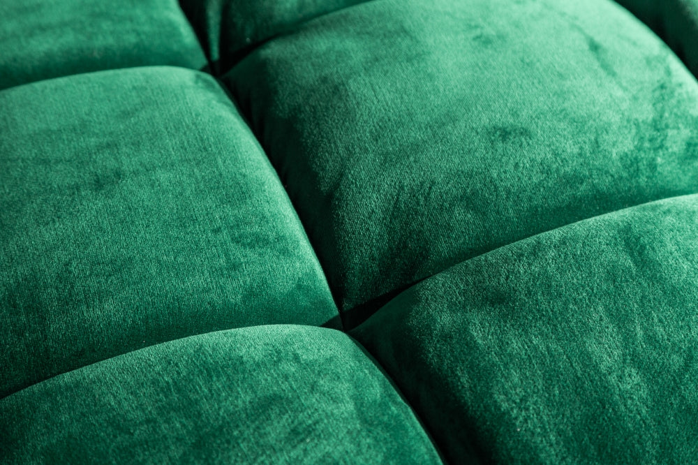 Canapea fixa tapitata cu Catifea Verde L220cm Cozy