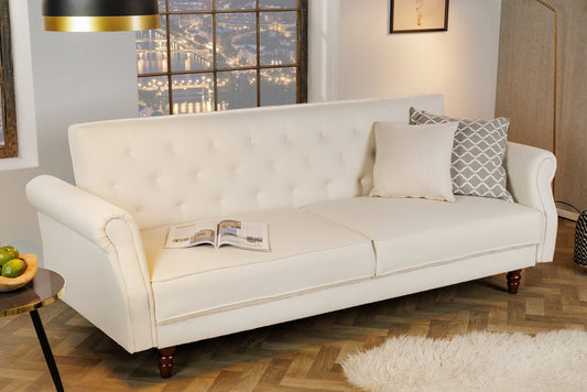 Canapea extensibila din Stofa Crem L220cm Maison Belle Affaire