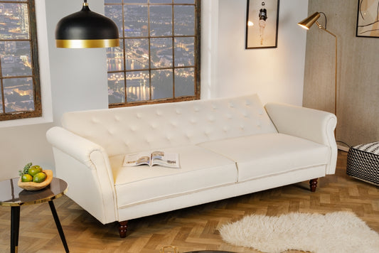 Canapea extensibila din Stofa Crem L220cm Maison Belle Affaire