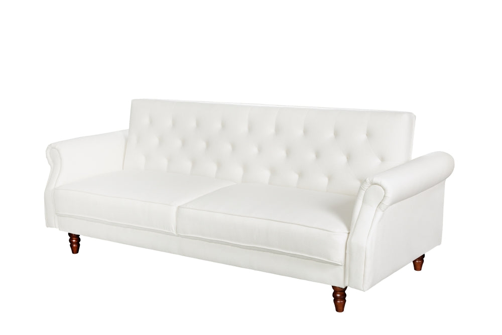Canapea extensibila din Stofa Crem L220cm Maison Belle Affaire