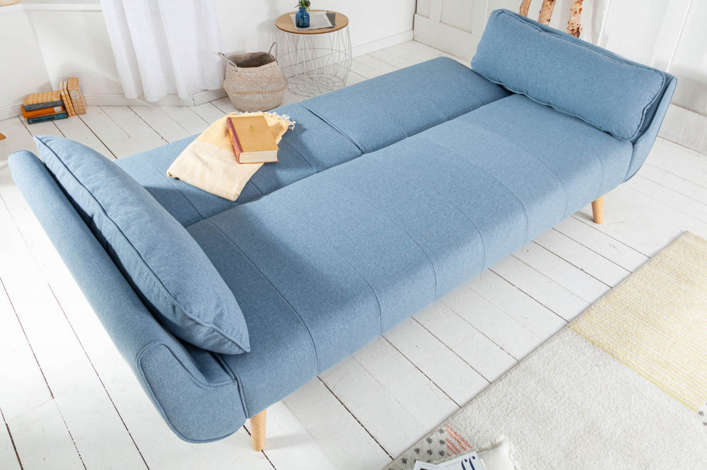 Canapea extensibila din Stofa Albastru deschis L215cm Divani II