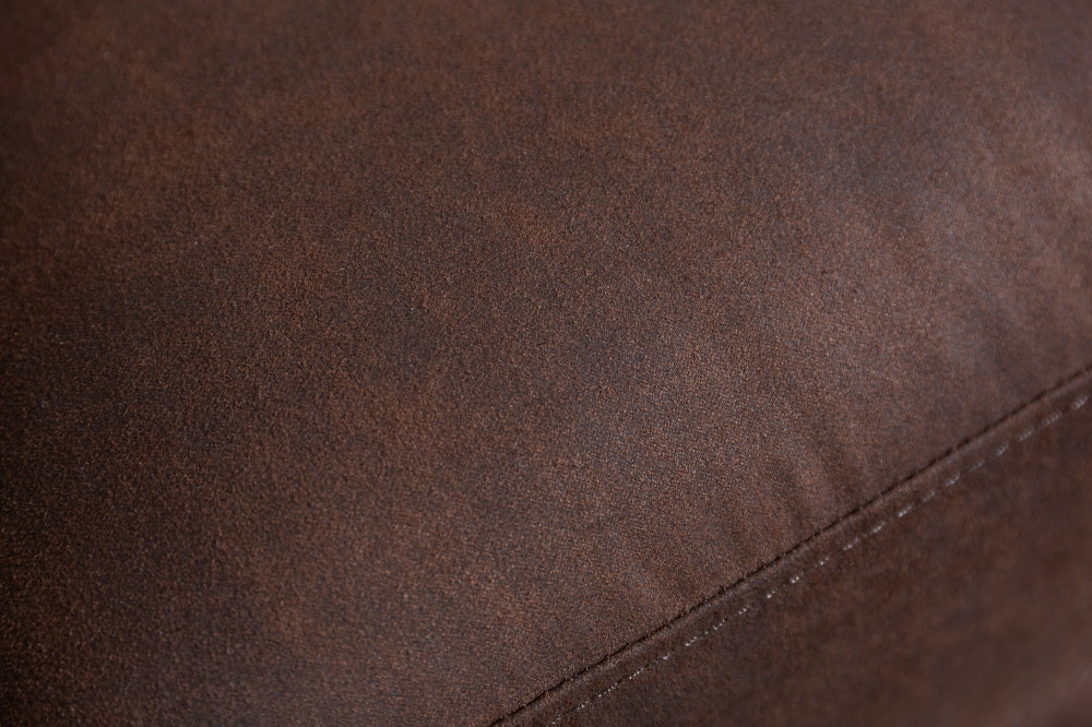 Fotoliu tapitat cu Microfibra Maro cu picioare din Lemn masiv Negru H72xL105xA87cm Chesterfield II