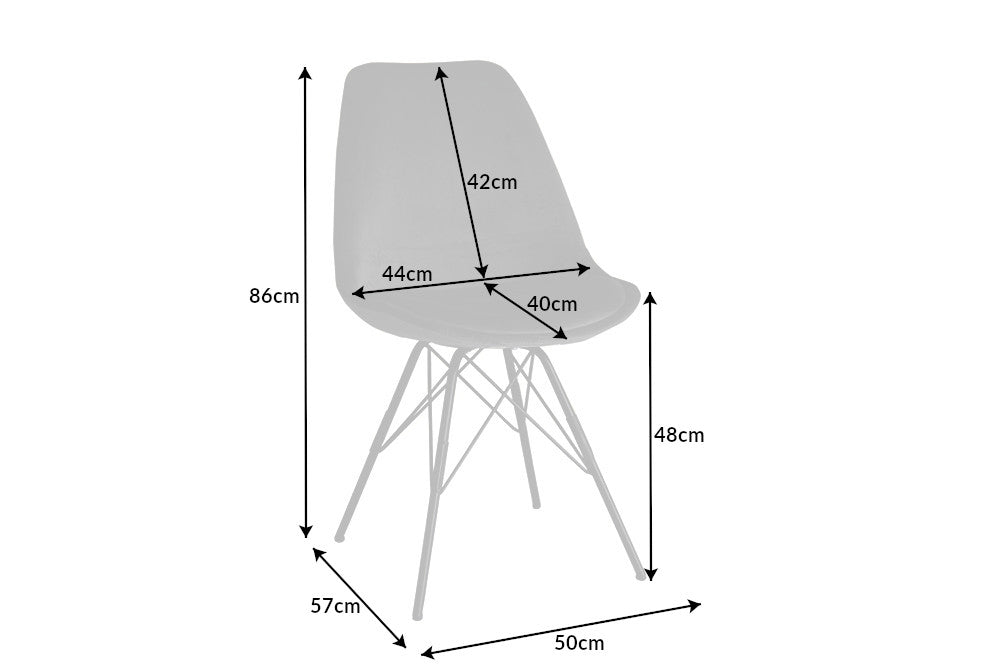 Set 4 scaune tapitat cu Catifea Gri cu picioare din Metal Negru H86xL50xA57cm Scandinavia