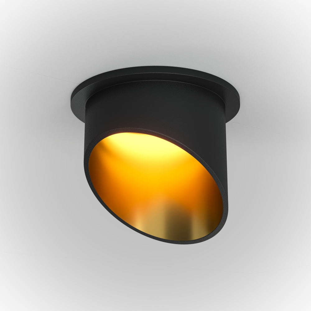 Spot incastrat din Aluminiu Negru GU10 35W D7xH7cm Lipari