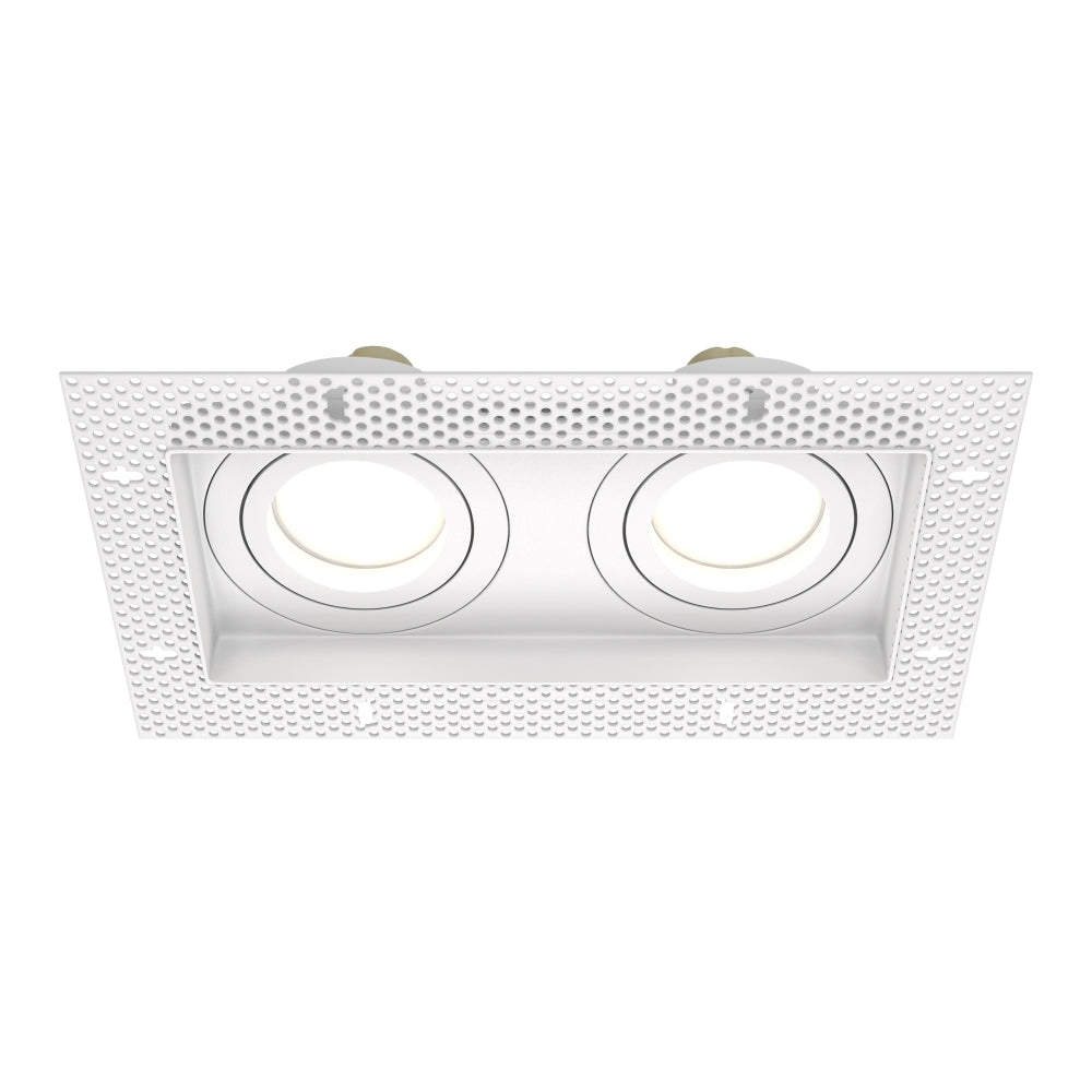 Spot dublu incastrat din Aluminiu Alb GU10 50W L23xH4cm Atom
