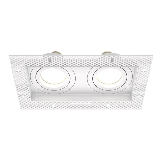 Spot dublu incastrat din Aluminiu Alb GU10 50W L23xH4cm Atom