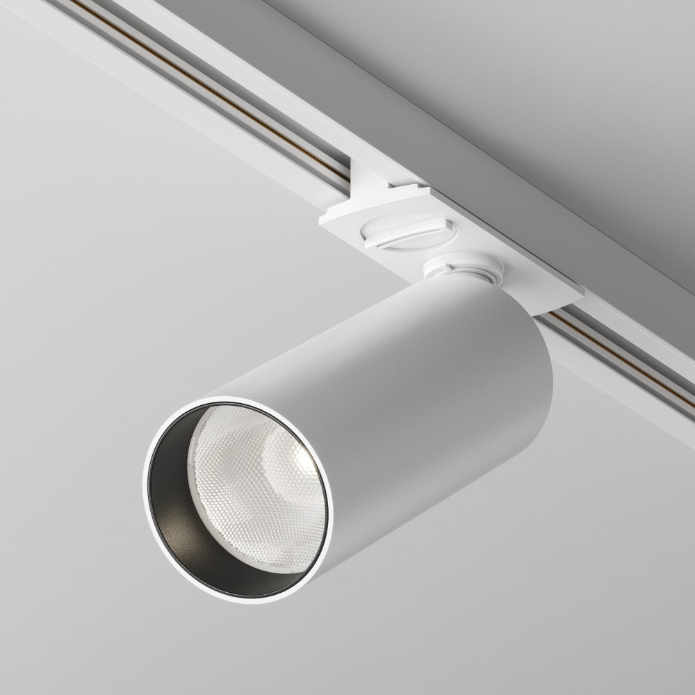 Spot pentru sina monofazata Unity din Aluminiu Alb 12W 900lm 4000k L13xH16cm Focus LED