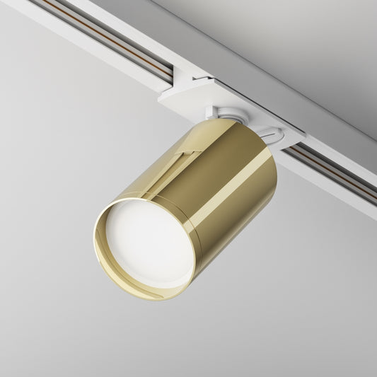 Spot pentru sina monofazata Unity din Aluminiu Alb/Auriu GU10 10W L9xH13cm Focus S
