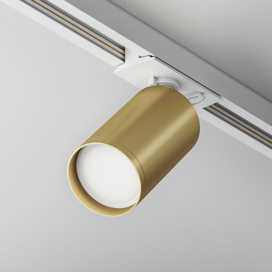 Spot pentru sina monofazata Unity din Aluminiu Alb/Auriu mat GU10 10W L9xH13cm Focus S
