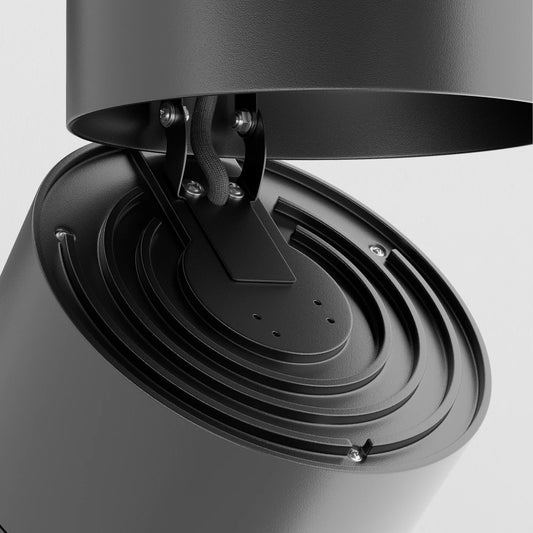 Spot pentru sina monofazata Unity din Aluminiu Negru 15W 690lm 3000k D10xH14cm Yin