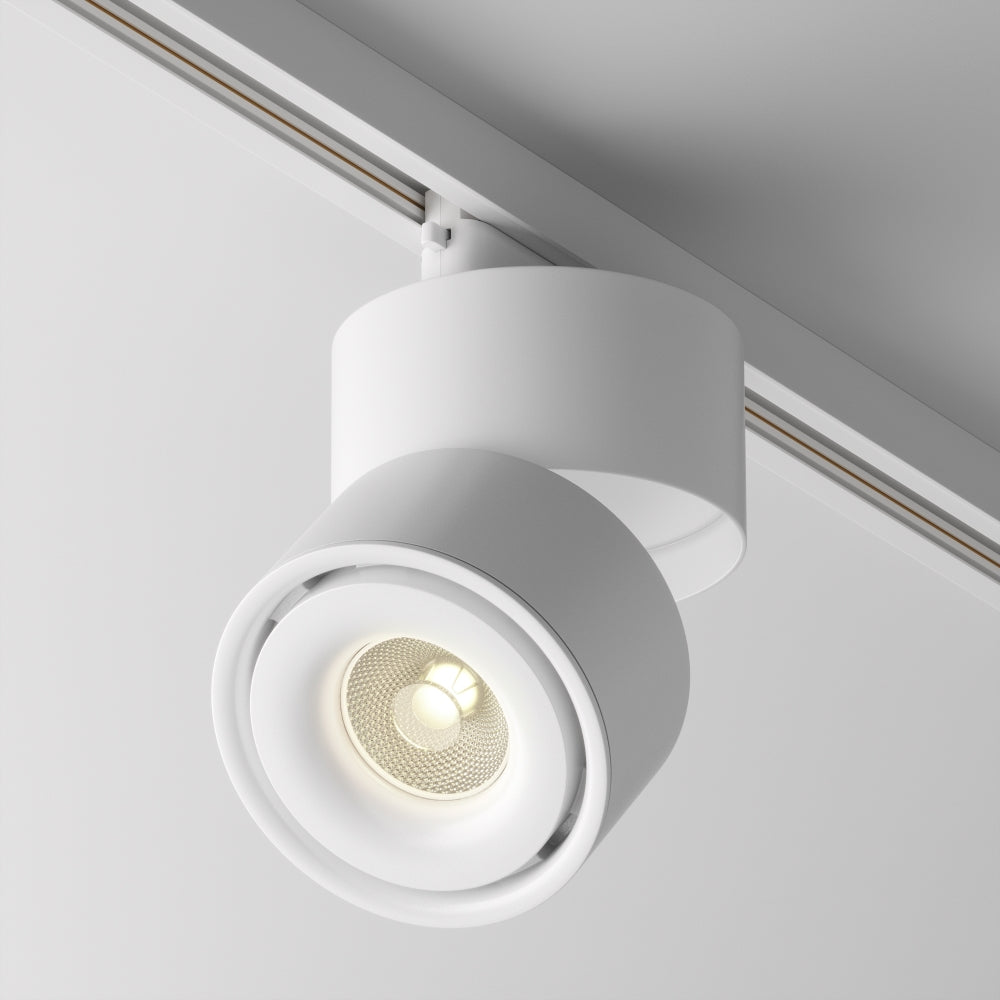 Spot pentru sina monofazata Unity din Aluminiu Alb 15W 810lm 3000k D10xH14cm Yin