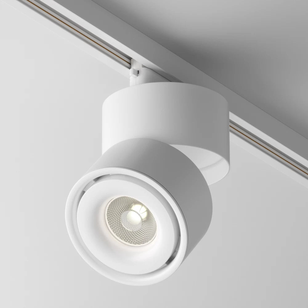 Spot pentru sina monofazata Unity din Aluminiu Alb 15W 840lm 4000k D10xH14cm Yin