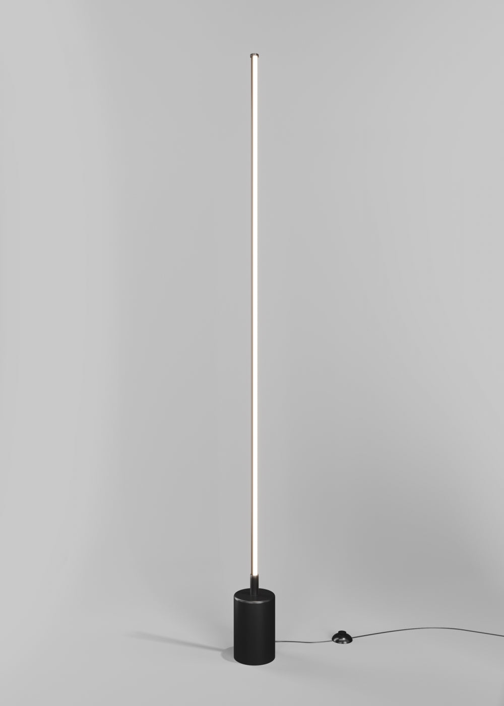 Lampa de podea din Metal Negru 25W 2600lm k D2xH145cm Flow