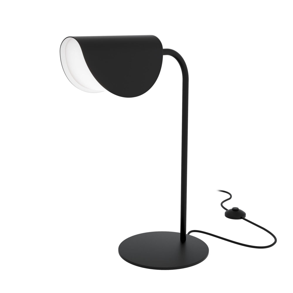 Veioza din Metal si Acril Negru/Negru cu 1 bec G9 28W L18xH43cm Mollis