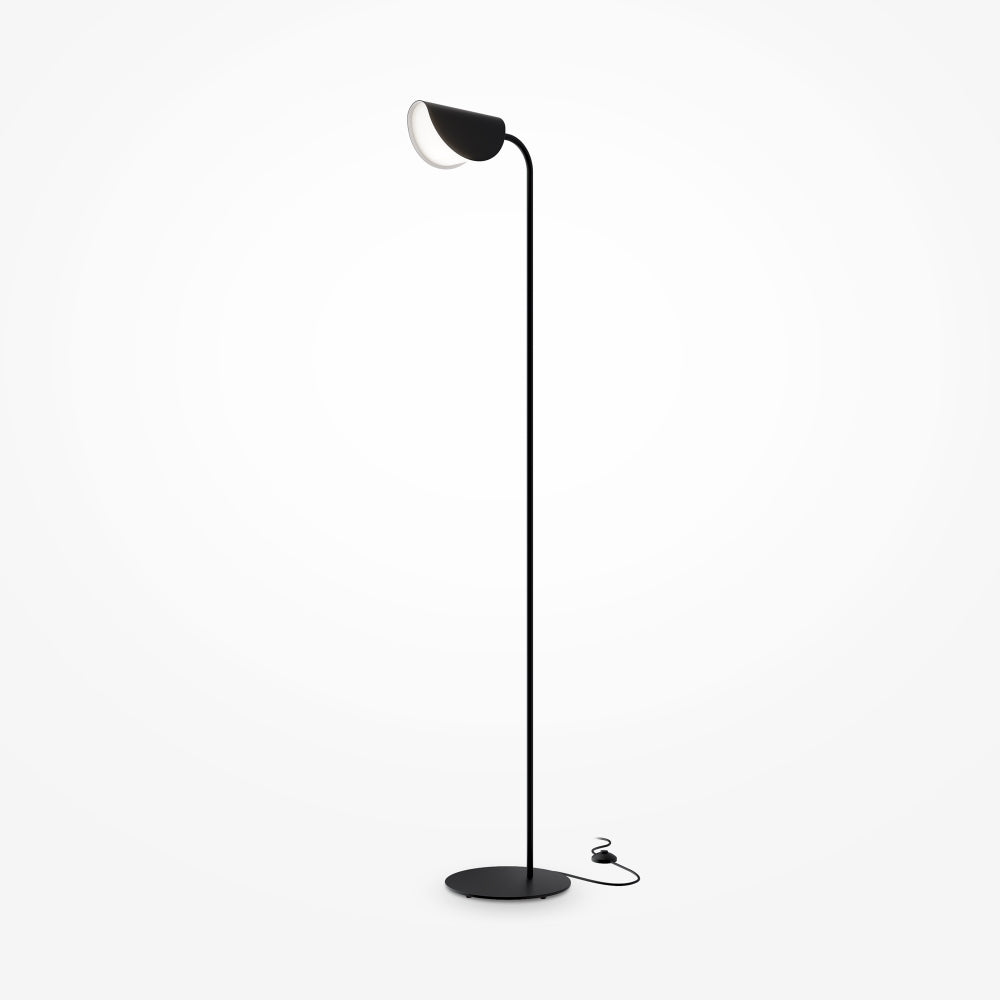 Lampa de podea din Metal si Acril Negru cu 1 bec G9 28W D23xH140cm Mollis