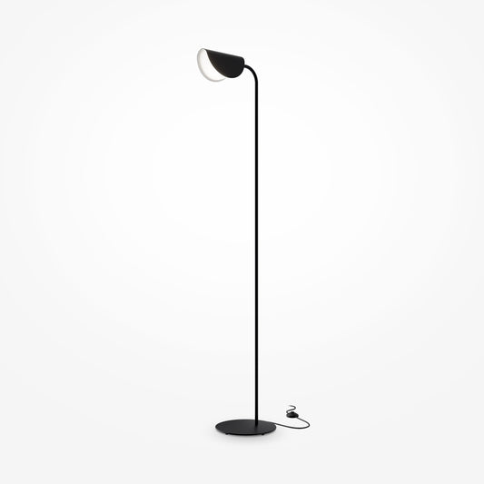 Lampa de podea din Metal si Acril Negru cu 1 bec G9 28W D23xH140cm Mollis