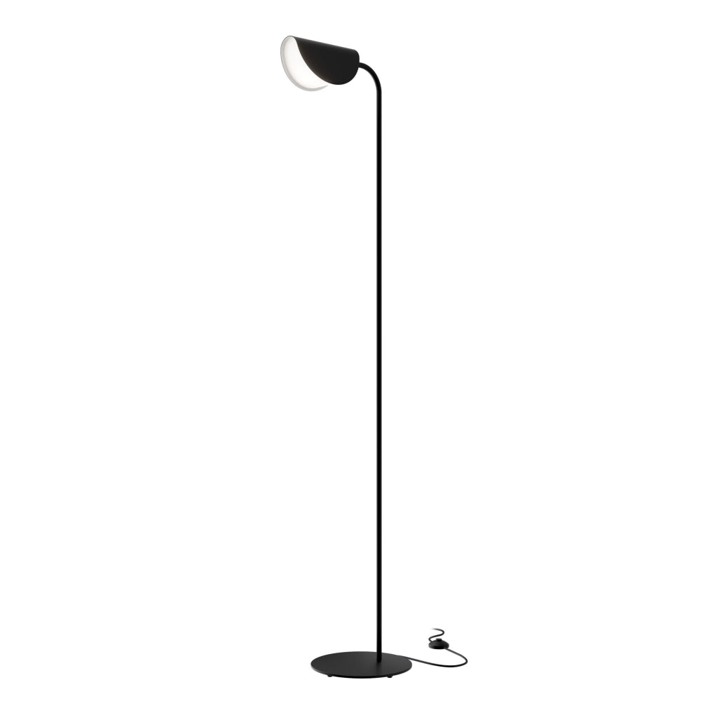 Lampa de podea din Metal si Acril Negru cu 1 bec G9 28W D23xH140cm Mollis