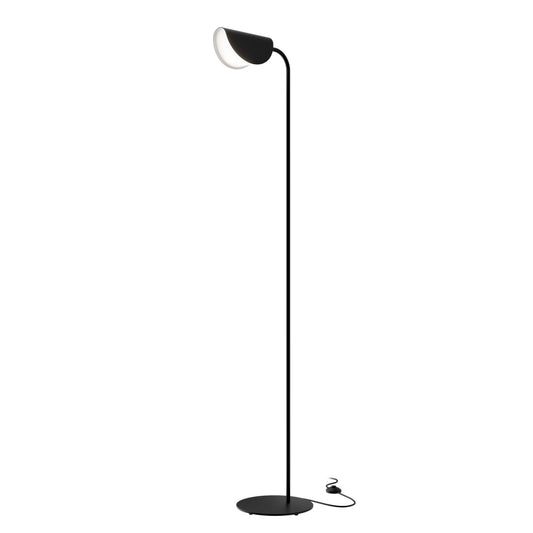 Lampa de podea din Metal si Acril Negru cu 1 bec G9 28W D23xH140cm Mollis
