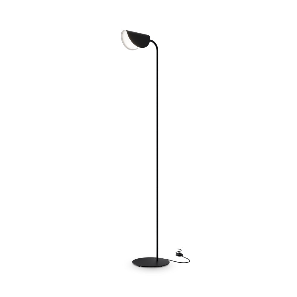 Lampa de podea din Metal si Acril Negru cu 1 bec G9 28W D23xH140cm Mollis