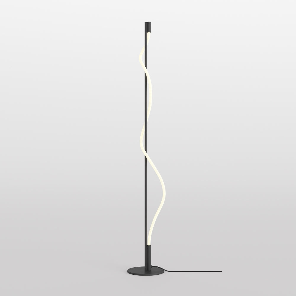 Lampa de podea din Aluminiu Negru 15W 450lm 3000k D22xH150cm Tau