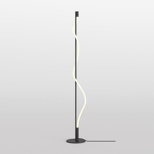 Lampa de podea din Aluminiu Negru 15W 450lm 3000k D22xH150cm Tau