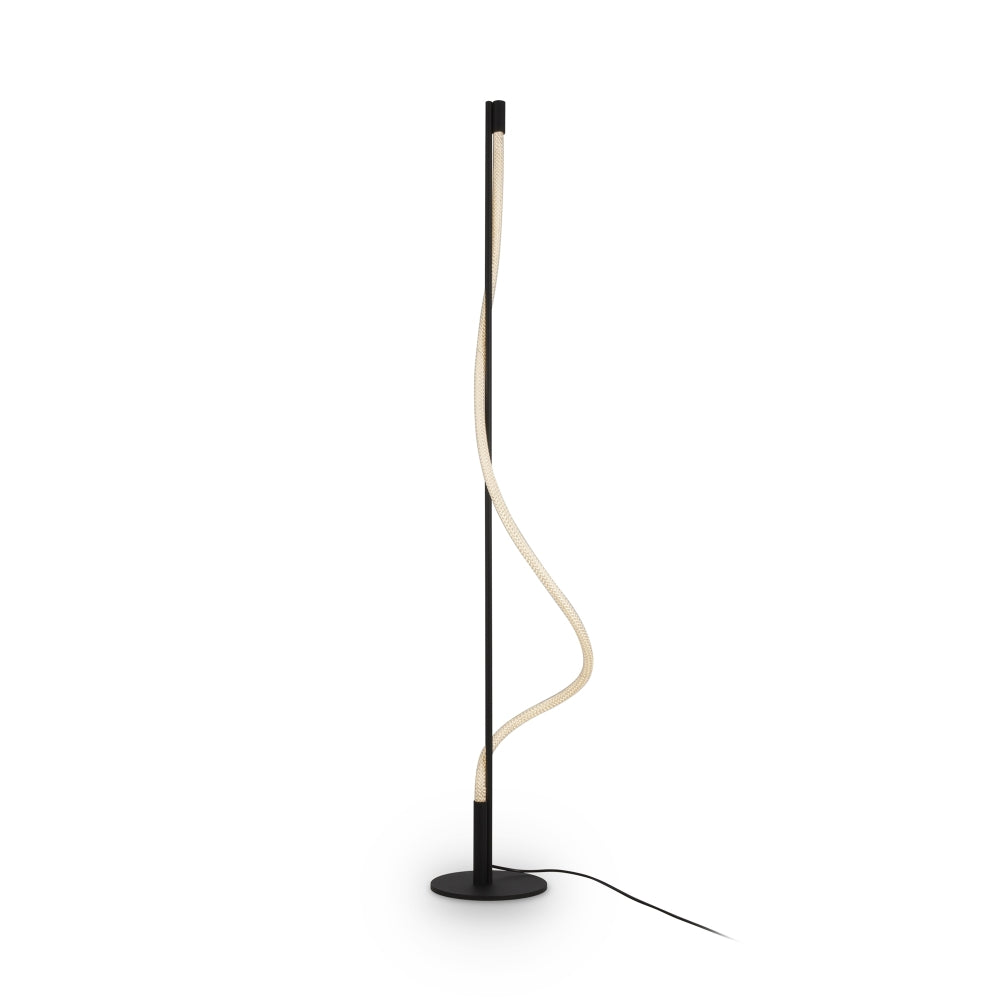 Lampa de podea din Aluminiu Negru 15W 450lm 3000k D22xH150cm Tau