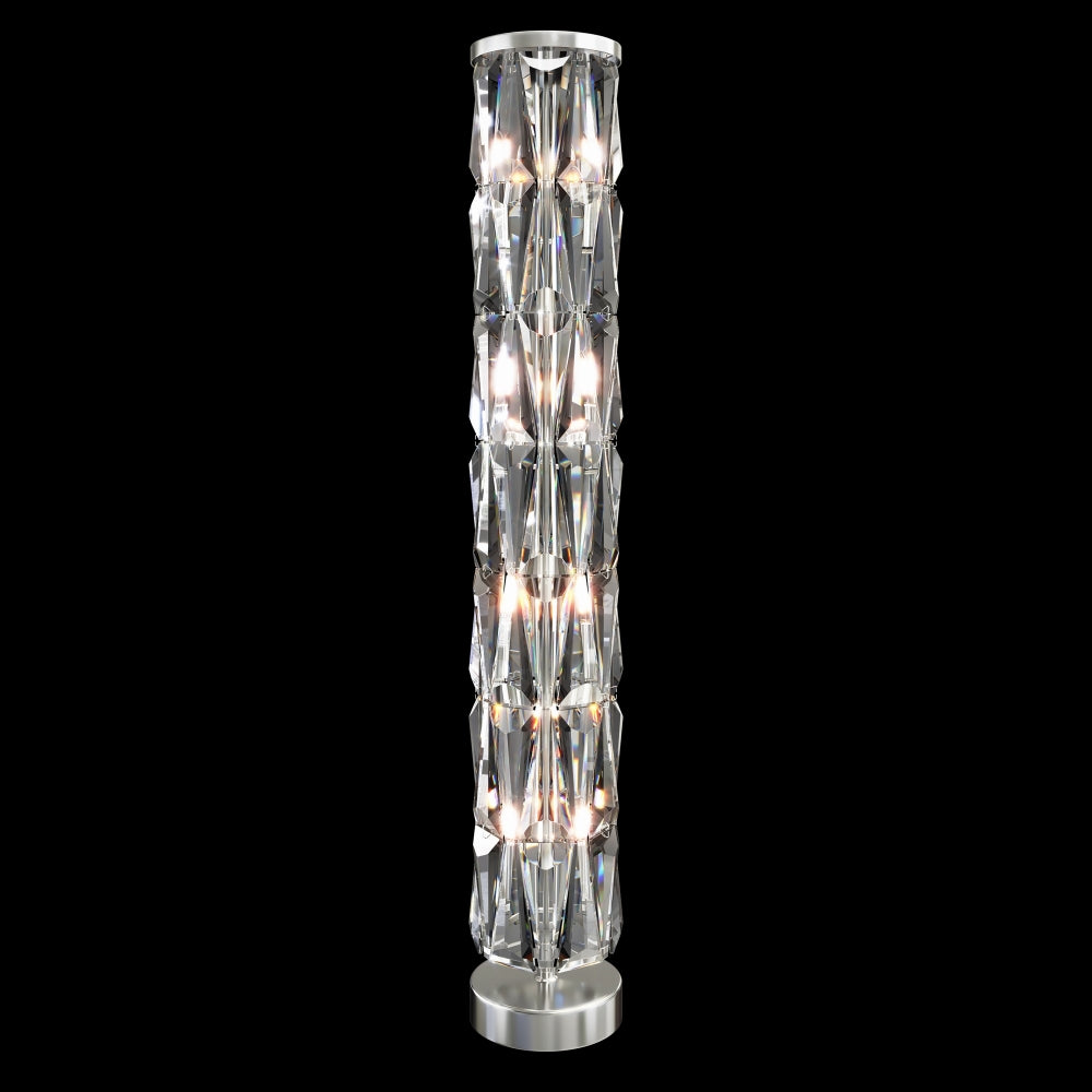 Lampa de podea din Otel inoxidabil si Sticla Argintiu/Transparent cu 8 becuri E14 60W D20xH127cm Puntes