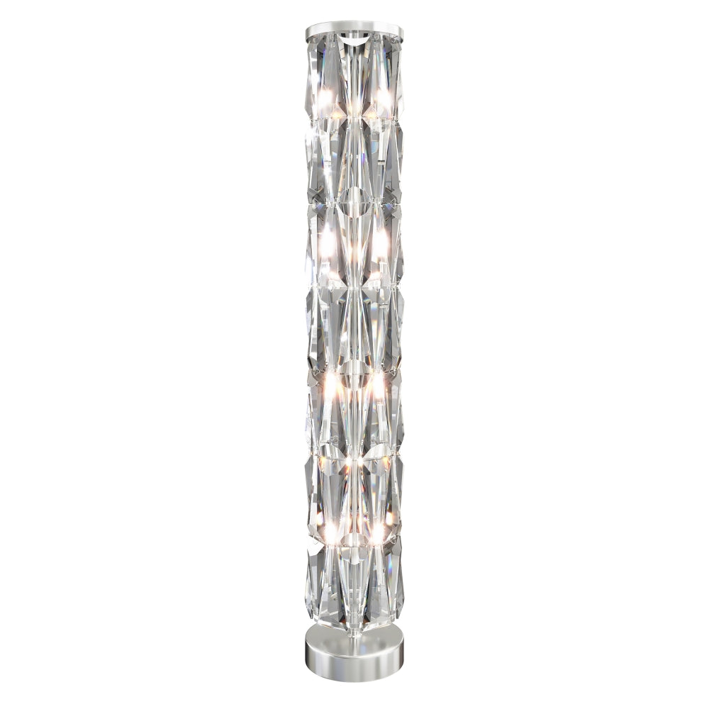 Lampa de podea din Otel inoxidabil si Sticla Argintiu/Transparent cu 8 becuri E14 60W D20xH127cm Puntes