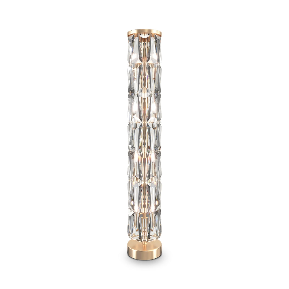 Lampa de podea din Otel inoxidabil si Sticla Auriu/Transparent cu 8 becuri E14 60W D20xH127cm Puntes