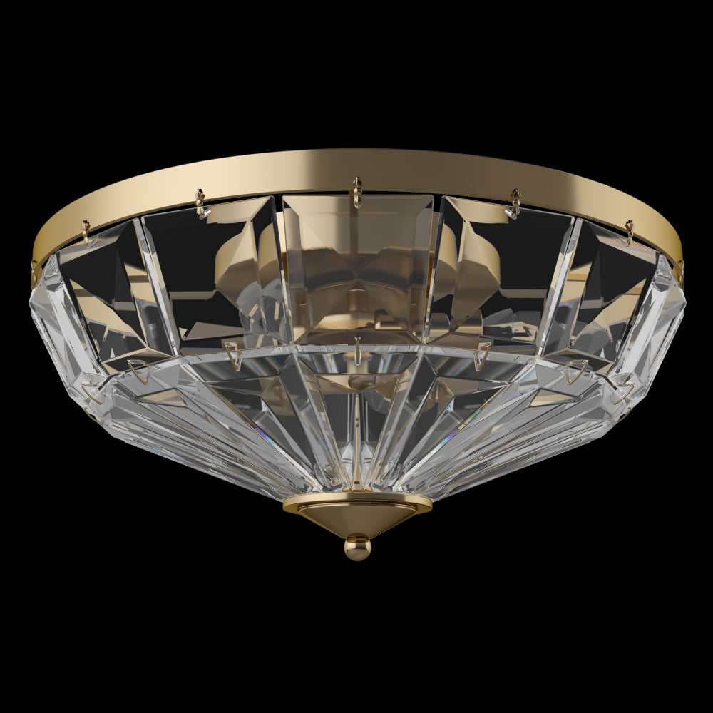 Plafoniera din Sticla Transparent cu 4 becuri E14 60W D40xH19cm Facet