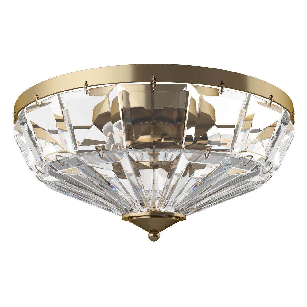 Plafoniera din Sticla Transparent cu 4 becuri E14 60W D40xH19cm Facet