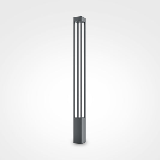 Stalp de iluminat exterior din Metal Gri inchis 20W 1100lm 3000k L11xH150cm Elbe