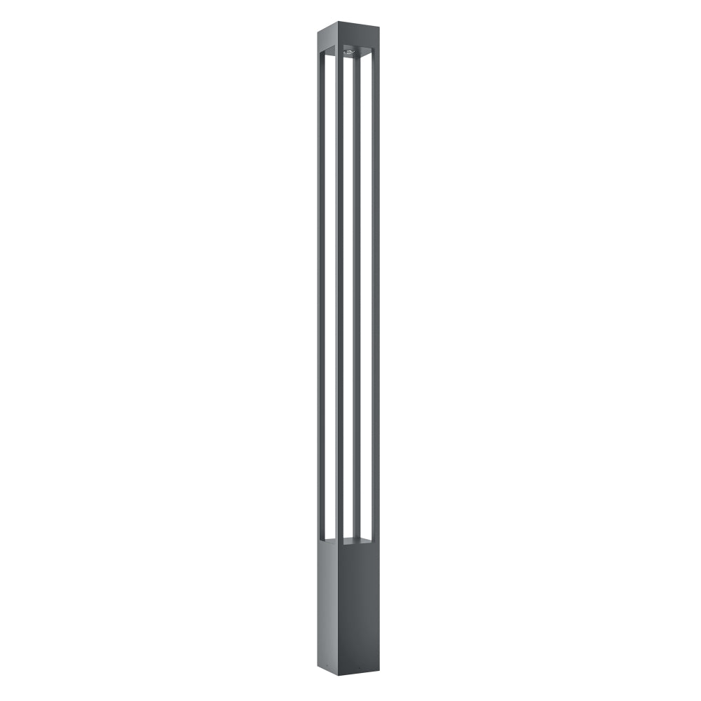 Stalp de iluminat exterior din Metal Gri inchis 20W 1100lm 3000k L11xH150cm Elbe