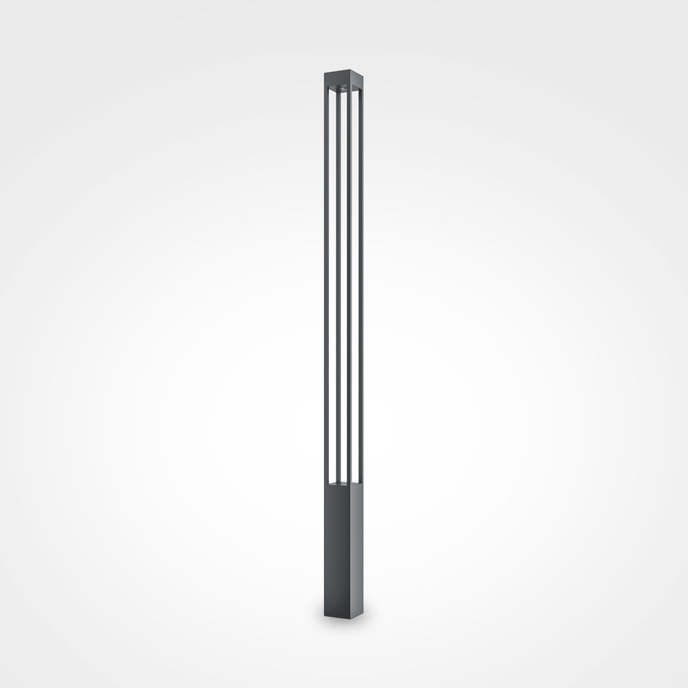 Stalp de iluminat exterior din Metal Gri inchis 25W 1500lm 3000k L11xH200cm Elbe