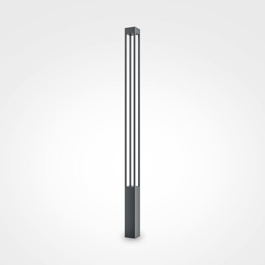Stalp de iluminat exterior din Metal Gri inchis 25W 1500lm 3000k L11xH200cm Elbe
