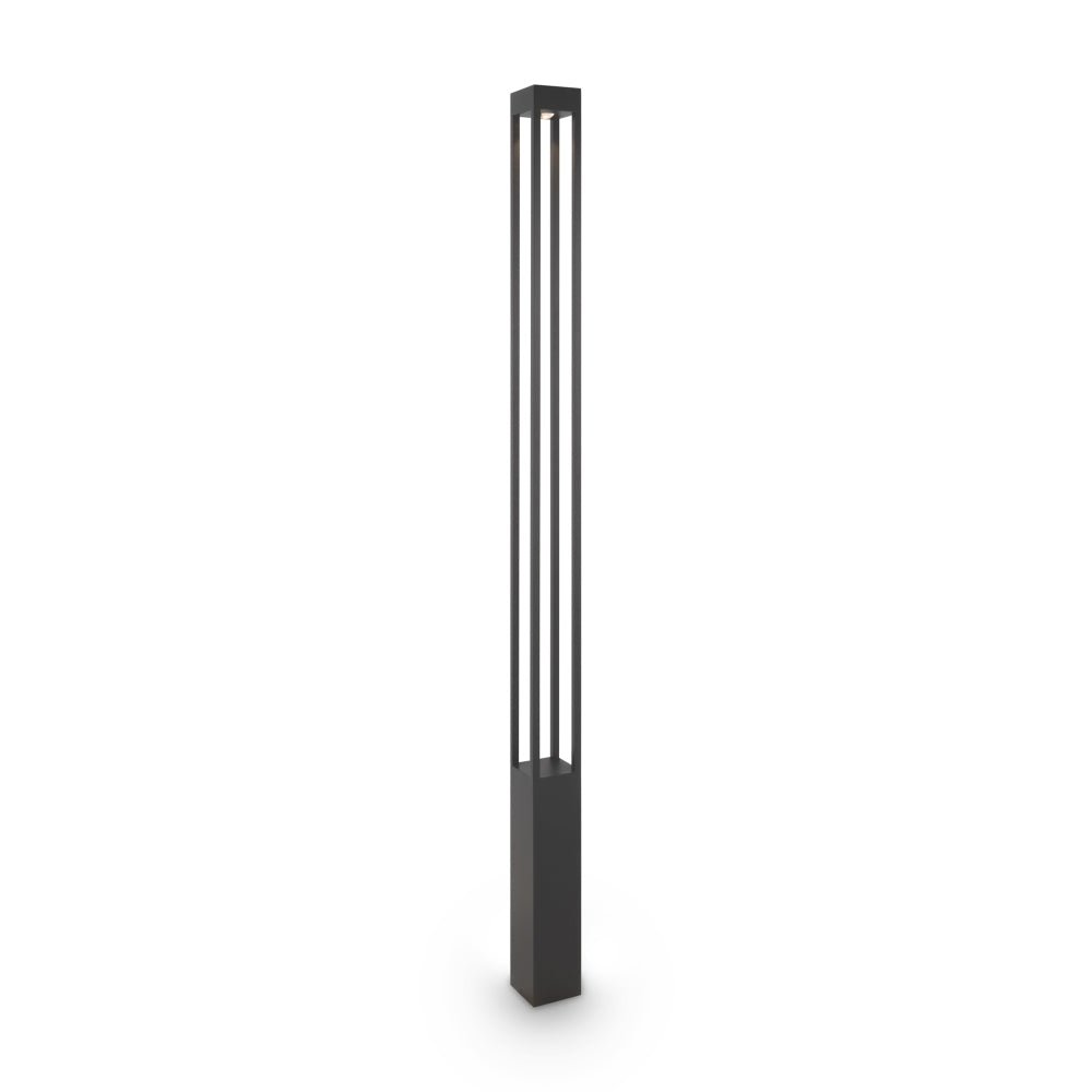 Stalp de iluminat exterior din Metal Gri inchis 25W 1500lm 3000k L11xH200cm Elbe