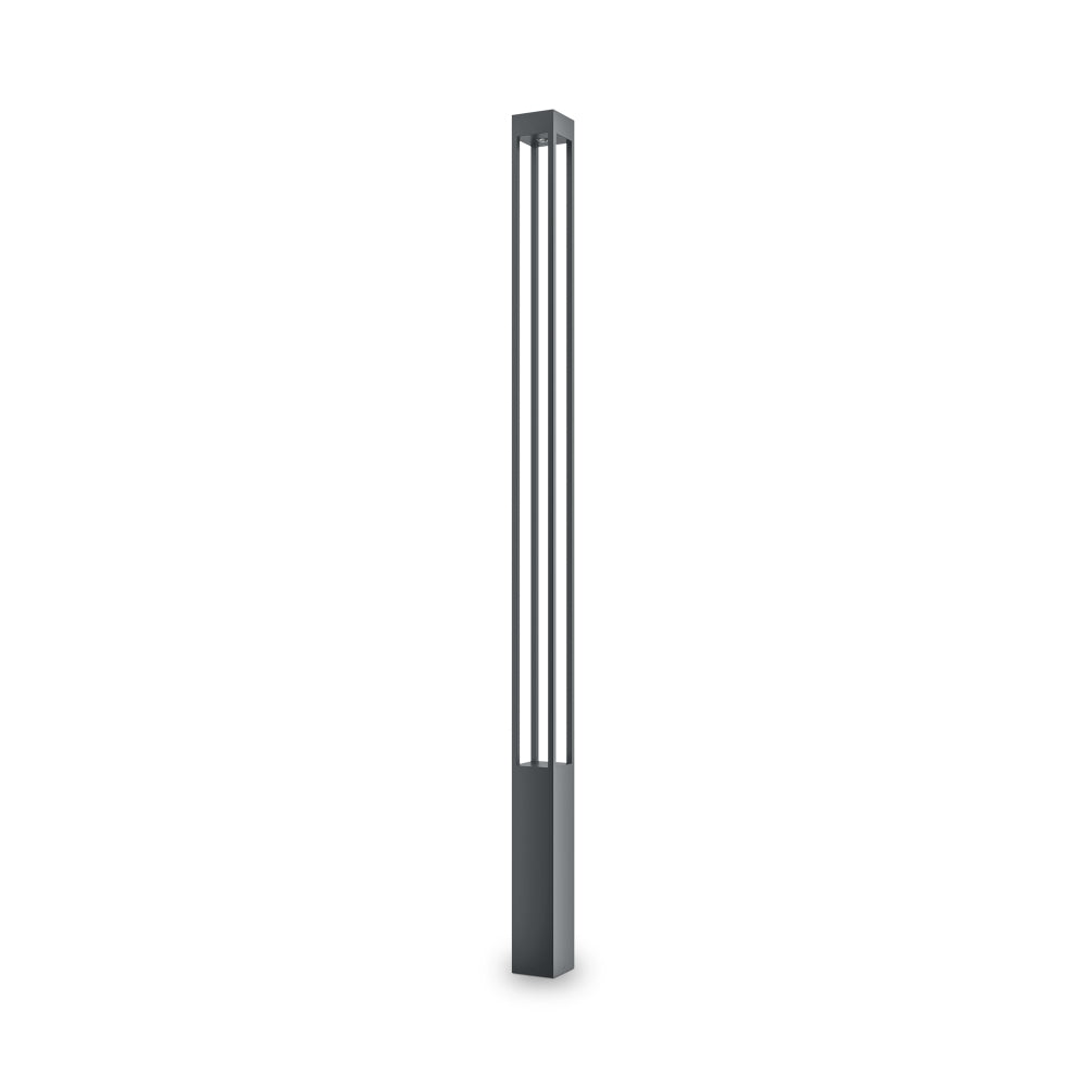 Stalp de iluminat exterior din Metal Gri inchis 25W 1500lm 3000k L11xH200cm Elbe