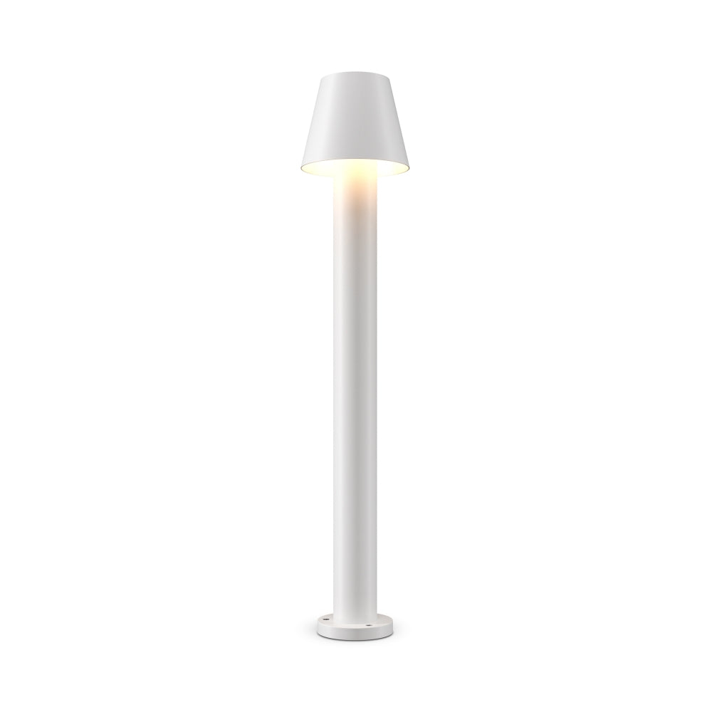 Stalp de iluminat exterior din Metal Alb 5W 400lm 3000k D16xH80cm Harz