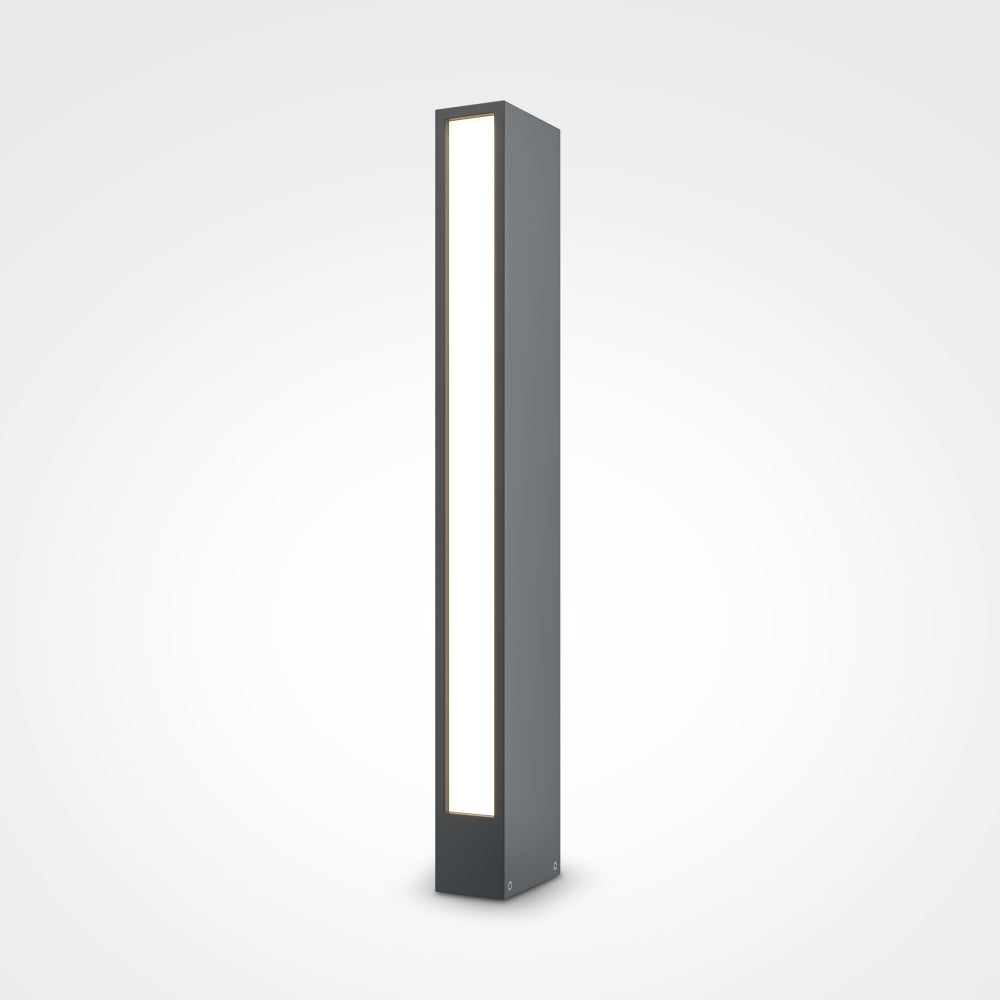 Stalp de iluminat exterior din Metal Gri inchis 12W 450lm 3000k L10xH60cm Hof