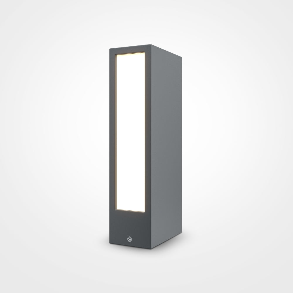 Stalp de iluminat exterior din Metal Gri inchis 6W 200lm 3000k L10xH25cm Hof