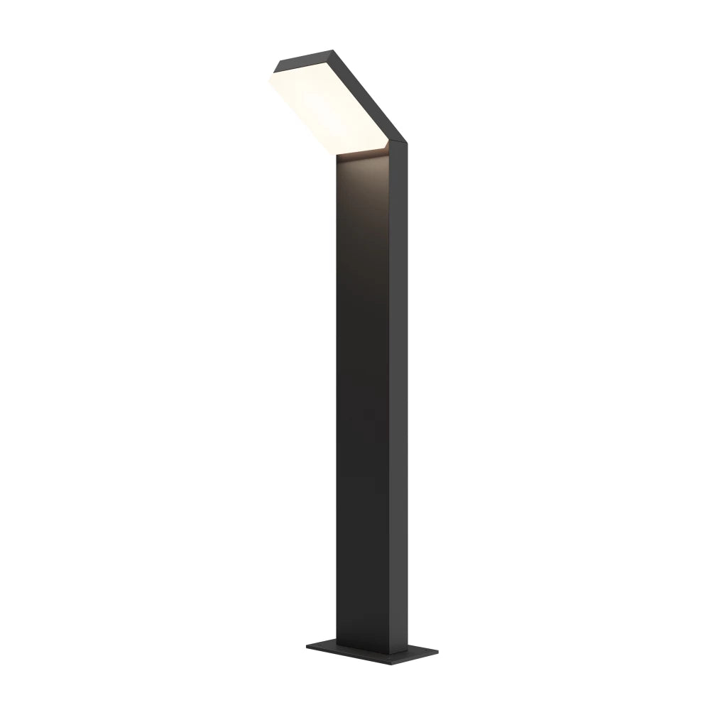 Stalp de iluminat exterior din Aluminiu Negru 12W 660lm 3000k L10xH80cm Paso