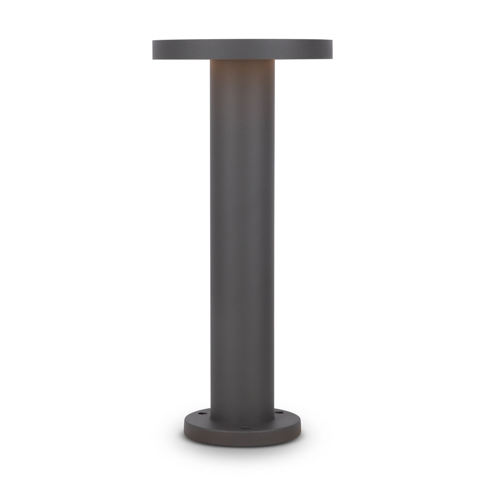 Stalp de iluminat exterior din Metal Gri inchis 12W 1000lm 3000k D18xH40cm Wald