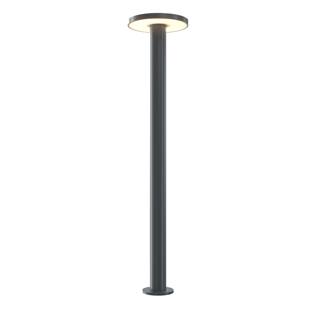 Stalp de iluminat exterior din Metal Gri inchis 12W 1000lm 3000k D18xH80cm Wald