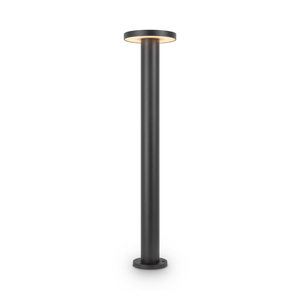 Stalp de iluminat exterior din Metal Gri inchis 12W 1000lm 3000k D18xH80cm Wald