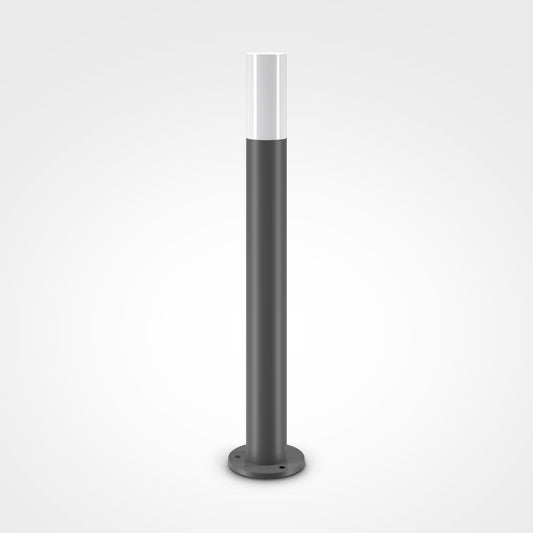 Stalp de iluminat exterior din Metal Gri cu 1 bec E27 60W D13xH80cm Willis
