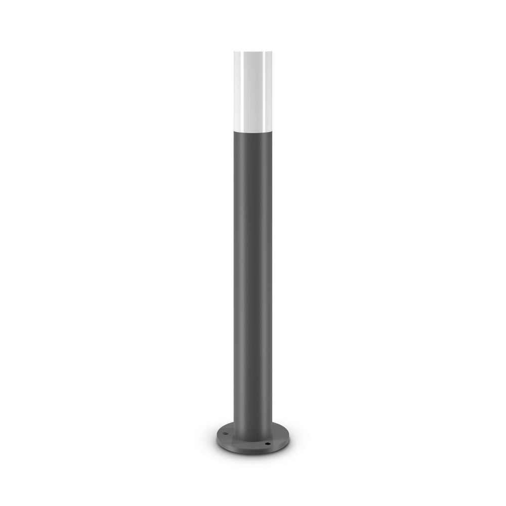Stalp de iluminat exterior din Metal Gri cu 1 bec E27 60W D13xH80cm Willis
