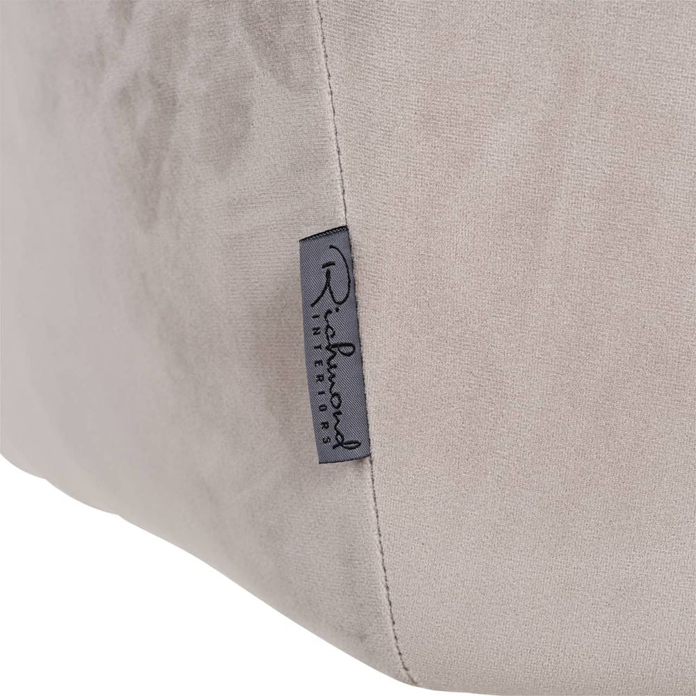 Scaun tapitat cu Catifea Bej cu picioare din Metal Auriu H82xL59xA61cm Aline Richmond Interiors